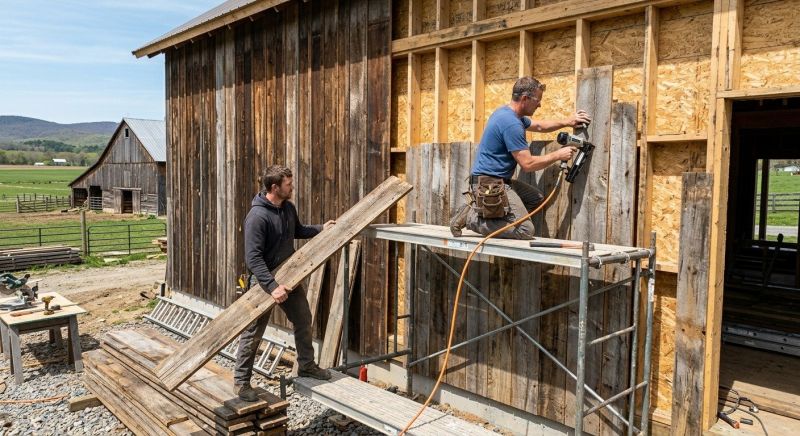Barn Wood Siding Installation in Hickman County, TN