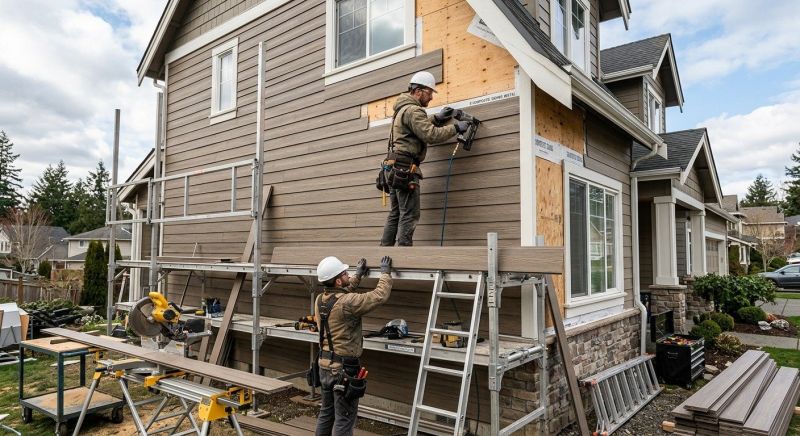 Faux Wood Siding Installation in Lobelville, TN