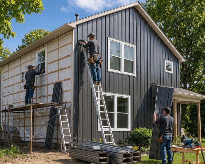 Sheet Metal Siding Replacement in Hickman County, TN
